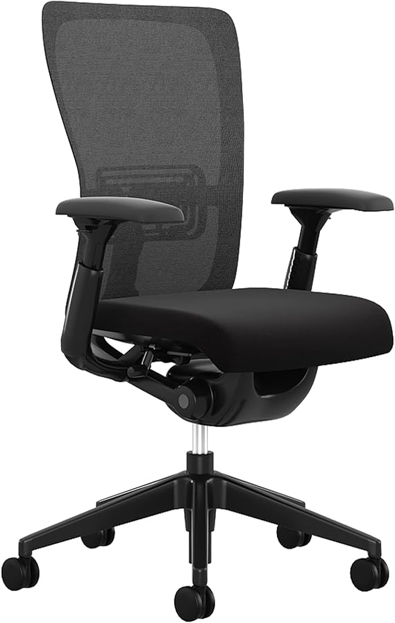 Haworth Zody Swivel Chair - Ergonomic Office Chair with Armrest and Wheels - Comfortable Desk Chair for Office and Home Office - Black