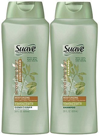 Suave Professional Almond and Shea Butter Shampoo and Conditioner 2 Pack 28 FL OZ Each