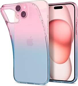 Spigen Liquid Crystal Designed for iPhone 15 Case (2023) [Military-Grade Protection] - GRAPink