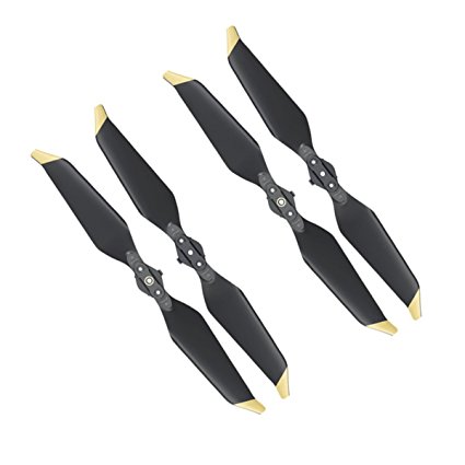 Obeka 2 Pairs Low-Noise Quick-Release Folding 8331 Propellers Props Blades for DJI Mavic Pro / Platinum (Gold)