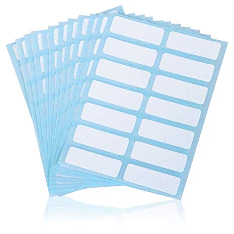 File Folder Labels Name Filing Envelopes Label Stickers, 0.5 x 1.5 in, Small Label Nametags for Jars, Bottles, Food Containers, File Folders, Pack of 168