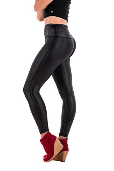 Zena Faux Leather Leggings | High Waisted Pants| Black Leggings for Women|Tummy Control Stretchy