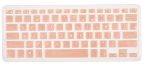 Keyboard Cover for 13.3" Dell Inspiron 13-5368 i5368 13-7368 i7368 13-7368 i7378, 15.6" Dell XPS 15-9550, 15.6" Inspiron 15-5568 i5568 15-5578 i5578 15-7568 15-7569 i7568 i7569 i7579, Rose Gold