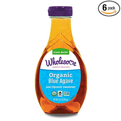 Wholesome Organic Blue Agave Nectar, Syrup, Low Glycemic Sweetener, Non GMO, 23.5 oz (Pack of 6)