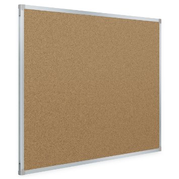 Mead Classic Cork Bulletin Board, 4 x 3 Feet, Aluminum Frame (85362)