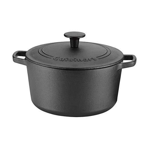 Cuisinart CIPS630-20 Chef's Classic Pre-Seasoned Cast Iron with Cover, 3 quart, Black