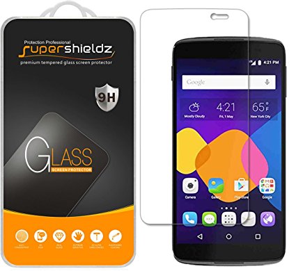 [2-Pack] Alcatel OneTouch IDOL 3 (5.5 inch) Tempered Glass Screen Protector, Supershieldz Anti-Scratch, Anti-Fingerprint, Bubble Free, Lifetime Replacement Warranty