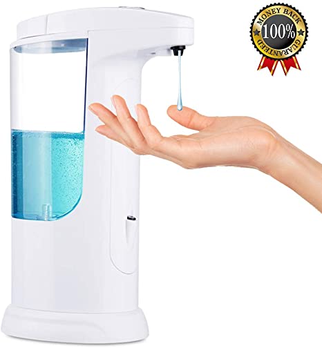 Automatic Soap Dispenser,400ml Automatic Liquid Dispenser Shower Touchless Soap Dispenser with Infrared Motion Sensor for Kids,3 Adjustable Dispensing Volume,Suit for Kitchen,Bathroom,Hotel