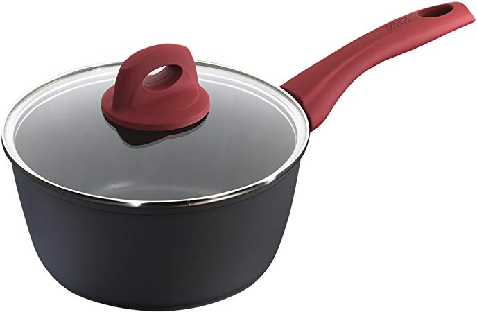 Bialetti Simply Italian Nonstick Covered Sauce Pan, 2.75 quart, Multicolored