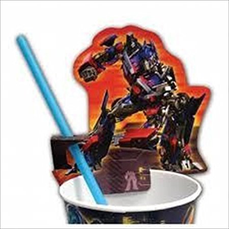 Transformers Cup Clips and Straws (4ct)