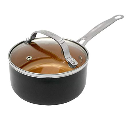 Gotham Steel Sauce Pan with Lid, Copper, 1qt