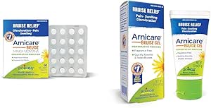 Boiron Arnicare Bruise 60 Tablets and 1.5 oz Gel for Pain Relief from Bruising, Swelling, Discoloration