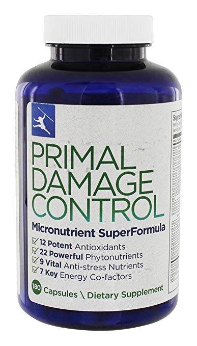 Primal Blueprint  Damage Control, Micronutrient SuperFormula that includes 12 Antioxidants, 180 Count