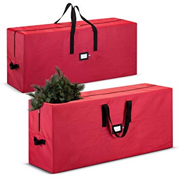 2-Pack, Christmas Tree Storage Bag - Fits Up to 7 Foot. Tall Artificial Disassembled Trees, Durable Handles & Sleek Dual Zipper - Holiday Xmas Duffle Bag, 420D Oxford Fabric - 5 Year Warranty