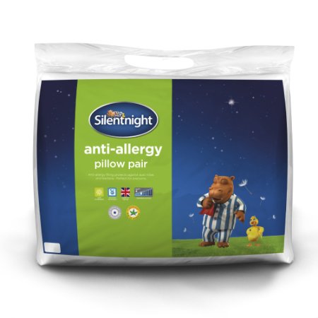 Silentnight Anti-Allergy Pillow, White, Pack of 2