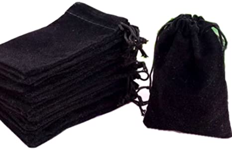 GYBest 3" X 4" (50/100/150/200) Wholesale - Black Velvet Cloth Jewelry Pouches/Drawstring Bags (200)