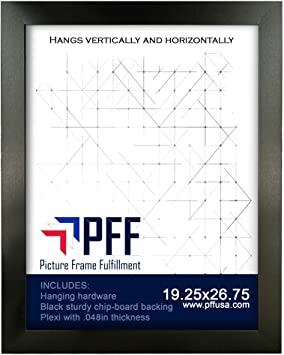 19.25x26.75 Puzzle Frame | Picture Frame | Poster Frame | 1.25 Inch Black Frame | Plexi Glass and Hanging Hardware Included