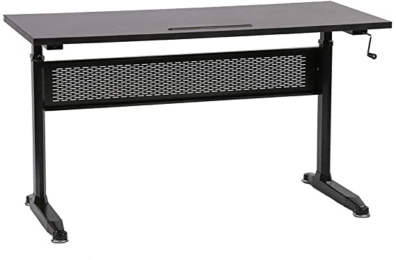 New Ergonomics Standing Desk Computer Workstation, Manual Height Adjustable Standing Desk and Sit Stand Workstation, with Heavy Duty Steel Frame and Crank System for Optimal Comfort and Productivity