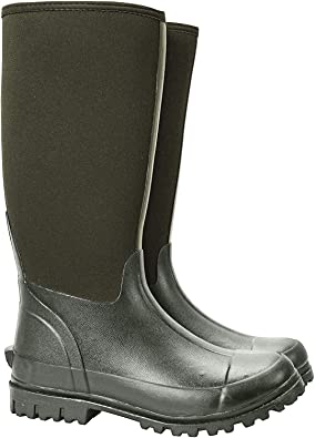 Mountain Warehouse Neoprene Mucker Casual Mens Wellies - Waterproof & Easy Wipe Clean, Sturdy Wellington Boots - for Rain, Mud, Snow, Walking & Festivals