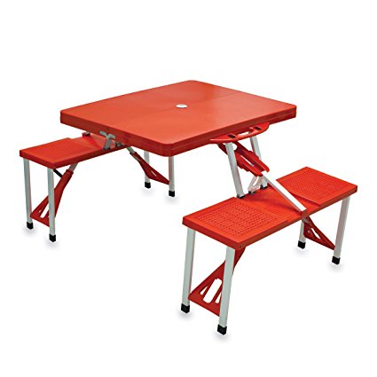 Picnic Time 'Portable Folding Picnic Table' with Seating for 4, Red