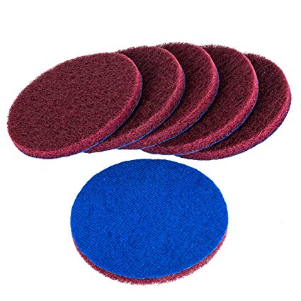 Kichwit 6-Pack Replacement Scrub Pads, Red (5 Inch)