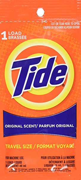 Tide Travel 1-Load Packets (9 Pieces) 1.8 Ounce (53ml)