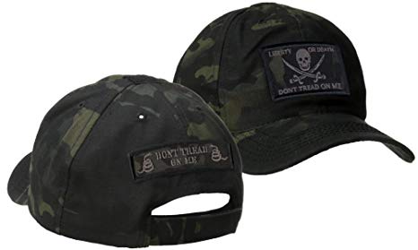 Gadsden and Culpeper MULTICAM-BLACK Tactical Patch & Hat Bundle (2 Patches   Hat)