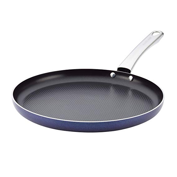 Farberware 10051 Luminescence Aluminum Nonstick Round Griddle, Small, Sapphire Shimmer