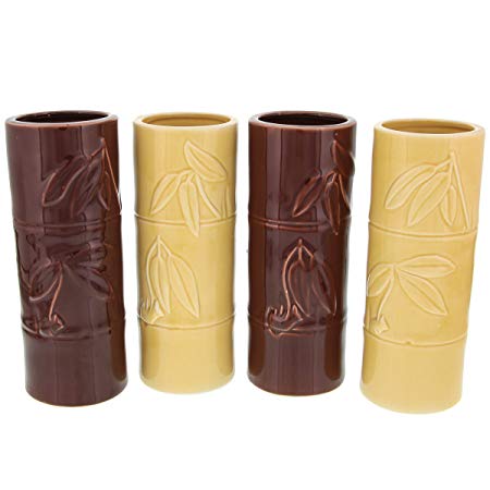 Bamboo-Style Tiki Mug Set