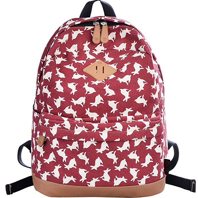 DGY Fashion School Backpacks Canvas Backpacks Cute Printed Backpack for Teenage Girls G00133