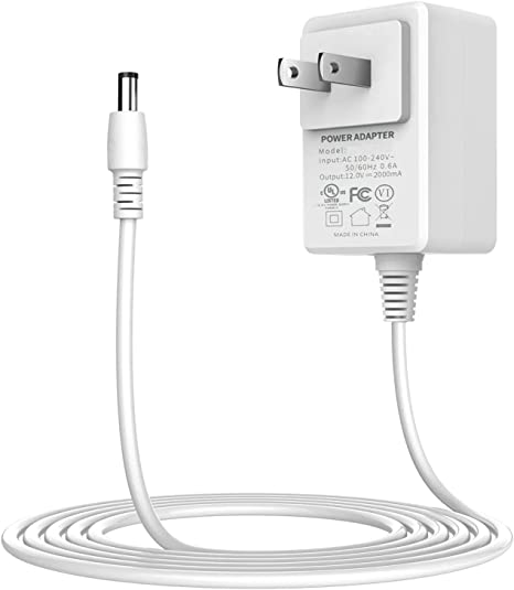 PLUSPOE 12V Power Cord Charger for Spectra Electric Breast Pump S1 / S2 / SPS100 / SPS200 / 9 Plus, UL Listed AC Power Adapter Charging Cord 6 Ft, White