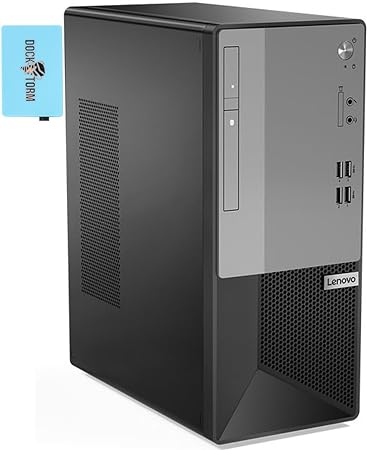 Lenovo V50t G2 Business Desktop (Intel i3-10100, 16GB RAM, 1TB PCIe SSD, Intel UHD 630, Wired Keyboard and Mouse, SD Reader, DVD-RW, RJ-45, HDMI, Win 11 Home) w/Dockztorm Hub