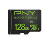 PNY High Performance 128GB High Speed MicroSDXC Class 10 UHS-I U1 up to 60MBsec Flash Memory Card P-SDUX128U160G-GE