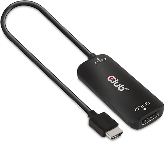 Club 3D CAC-1335 HDMI 2.1 to DisplayPort 1.4 4K120Hz or 8K30Hz M/F Active Adapter