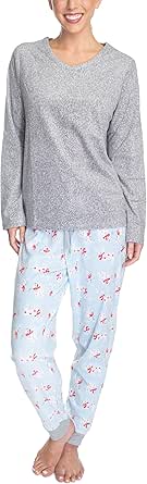 Hanes womens Cozy Up 2 Piece Set Top and Jogger Pajamas