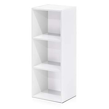 Furinno 3-Tier Open Shelf Bookcase, White 11003WH