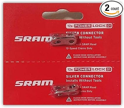 SRAM AXS PowerLock Chain Connector 12-Speed Road Chain Link w Decal - Available in 2-Pack and 4-Pack