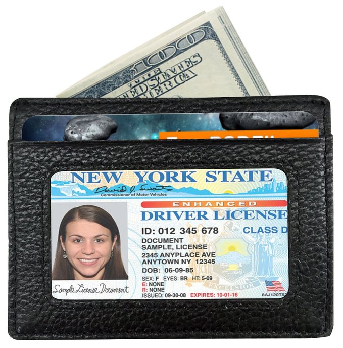 RFID Blocking Leather Wallet, Slim Thin Minimalist Pocket Wallets Card Holder