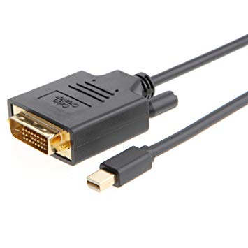 Mini DP to DVI Cable, CableCreation 15 Ft Mini Displayport 1080P (Thunderbolt2 Compatible) to DVI Cord compatible MacBook, Imac & More, 4.5 M/Black