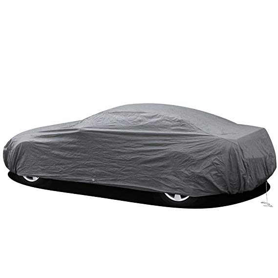 OxGord Economy Car Cover - 1 Layer Dust Cover - Lowest Price - Ready-Fit/Semi Glove Fit - Fits up to 204 Inches