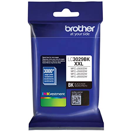 Brother Genuine Super High Yield Black Ink Cartridge, LC3029BK, Replacement Black Ink, Page Yield Up To 3000 Pages, Amazon Dash Replenishment Cartridge, LC3029