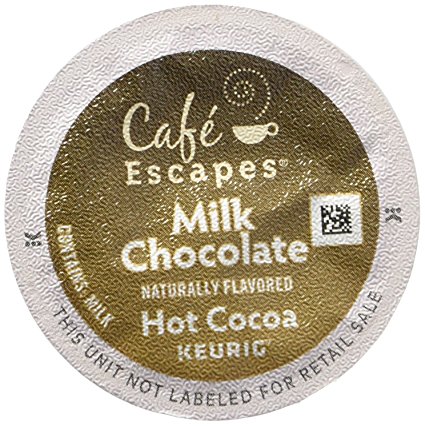 Cafe Escapes Hot Cocoa K-Cups, Milk Chocolate, 96 Count