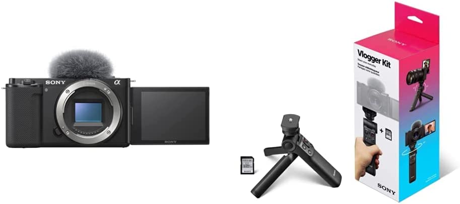 Sony Alpha ZV-E10 - APS-C Interchangeable Lens Mirrorless Vlog Camera & Vlogger Accessory Kit