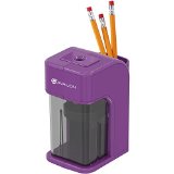 Avalon Electronic Pencil Sharpener With Built In Safety Feature Perfect For Office Or Classroom Use Purple