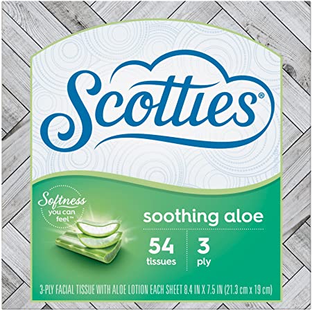Scotties Soothing Aloe Facial Tissues, 54 Tissues per Box (Pack of 24)
