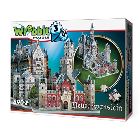 Neuschwanstein Castle 3D Jigsaw Puzzle, 890-Piece