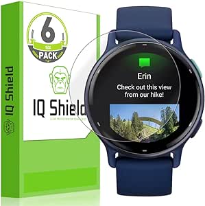 IQShield Screen Protector Compatible with Garmin Vivoactive 5 (6-Pack) Anti-Bubble Clear Film