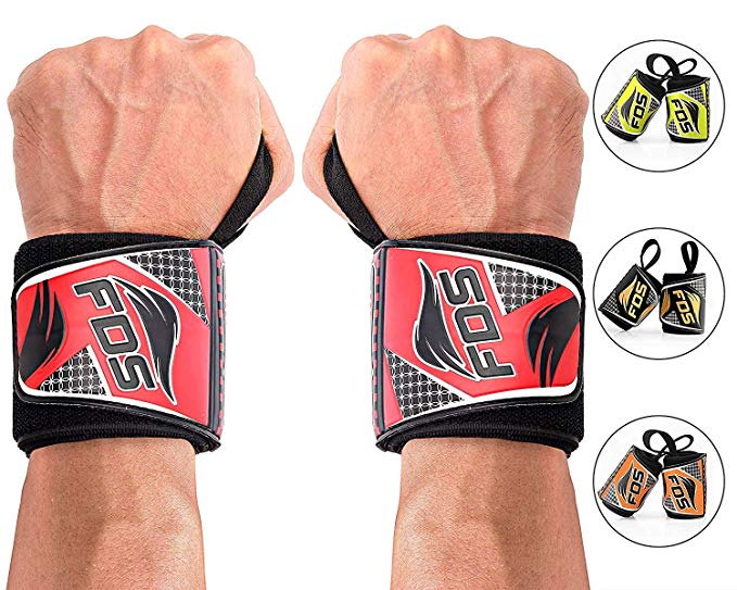 Kanzy Wrist Wraps for Weight Lifting 18 Inch Straps Professional Grade with Thumb Loops - Wrist Support Braces for Men & Women Both Multipurpose Gym Powerlifting