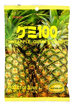 Japanese Fruit Gummy Candy from Kasugai - Pineapple - 107g