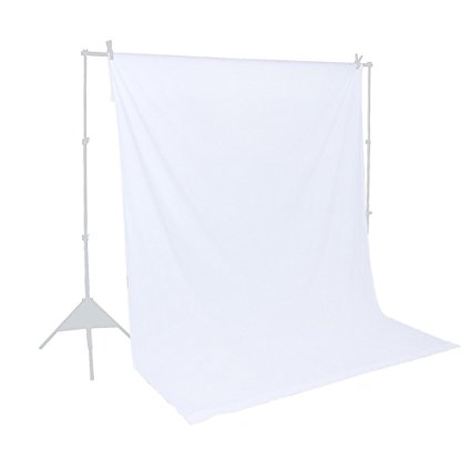 Lightdow 6.5x10' Photo Studio Background Fabric Muslin Cotton Backdrop, White(Model Number: LD-DP037-WT)